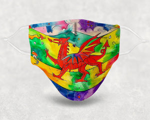 Our Colourful Welsh Dragon Face Mask