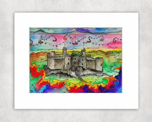 Harlech Castle Mounted Print