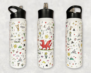 Insulated Welsh Dragon Water Bottle