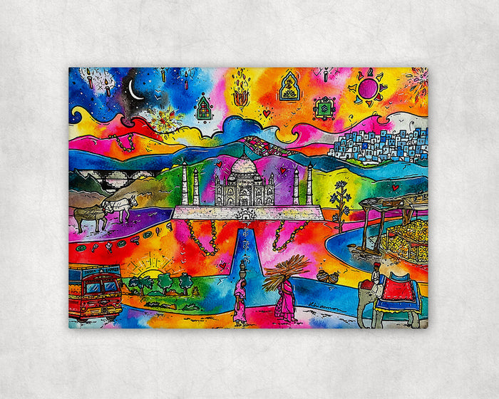 India Memories Printed Canvas