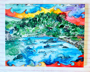Llangollen River Printed Canvas