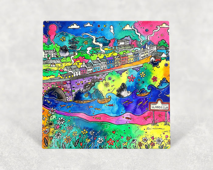 Llandeilo Colourful Street Card