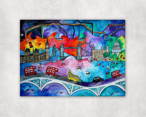 London Layered Printed Canvas