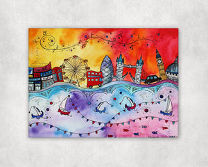 London Magical City Printed Canvas
