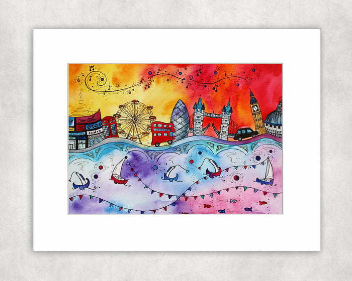 London Magical City Mounted Print