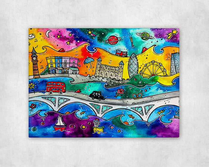 London Hustle and Bustle Printed Canvas