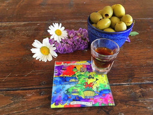 Lively Land of my Fathers Glass Coaster