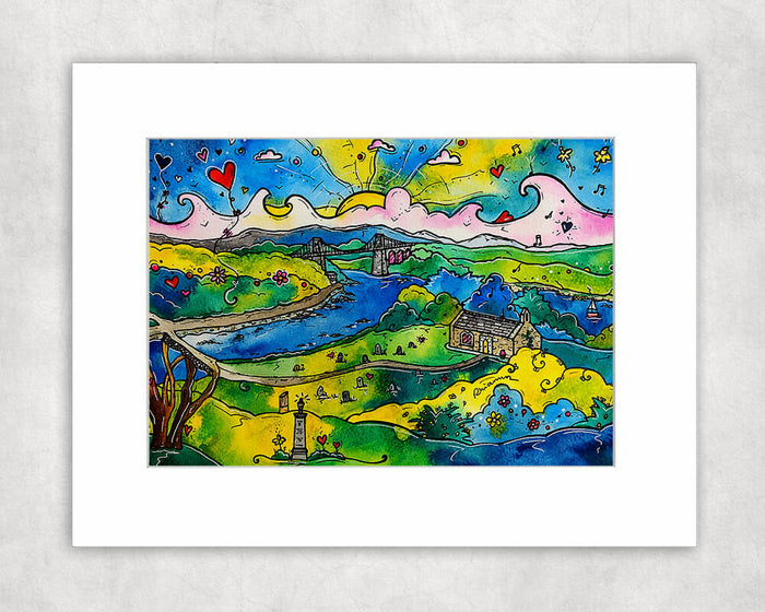 Menai Bridge Magic Mounted Print