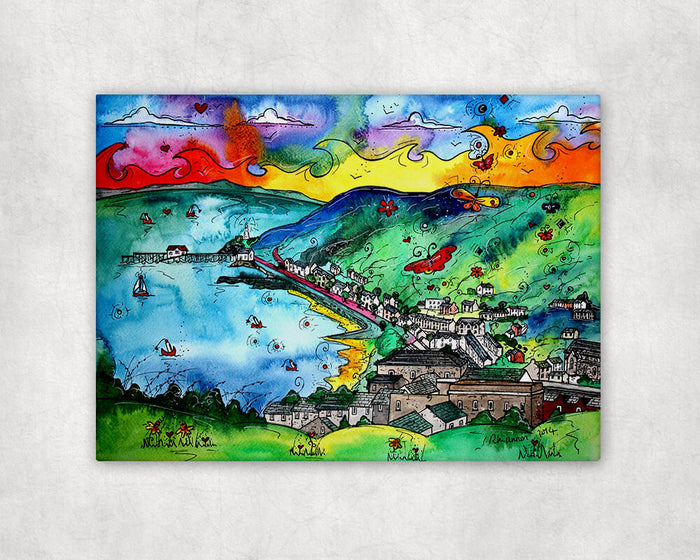 Mumbles Loveboats and Butterflies Printed Canvas