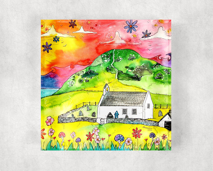 Mwnt Sunset Glass Coaster