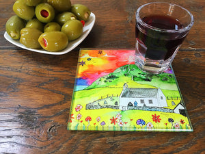 Mwnt Sunset Glass Coaster