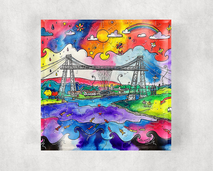 Newport Tremendous Transporter Bridge Glass Coaster