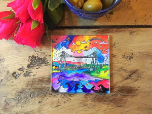 Newport Tremendous Transporter Bridge Glass Coaster