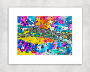 New Quay Memories Mounted Print