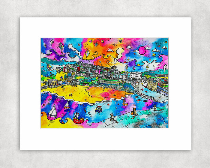 New Quay Memories Mounted Print
