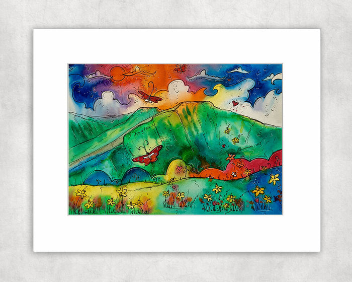 Pen y Fan Perfect Mountain Mounted Print