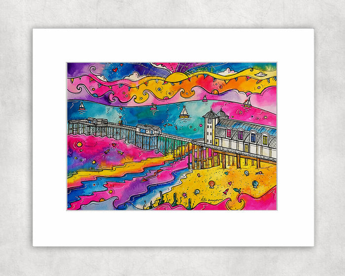 Penarth Pink Paradise Mounted Print