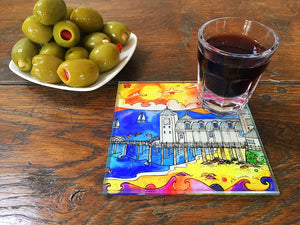 Penarth Playful Pier Glass Coaster