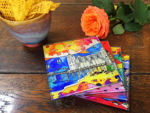 Penarth Playful Pier Glass Coaster