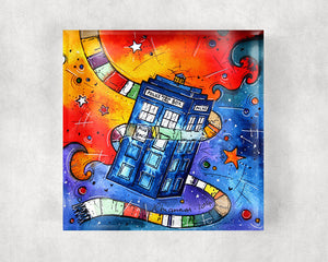 Police Box Glass Coaster