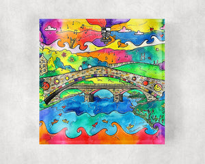 Pontypridd Bridge of Memories Glass Coaster