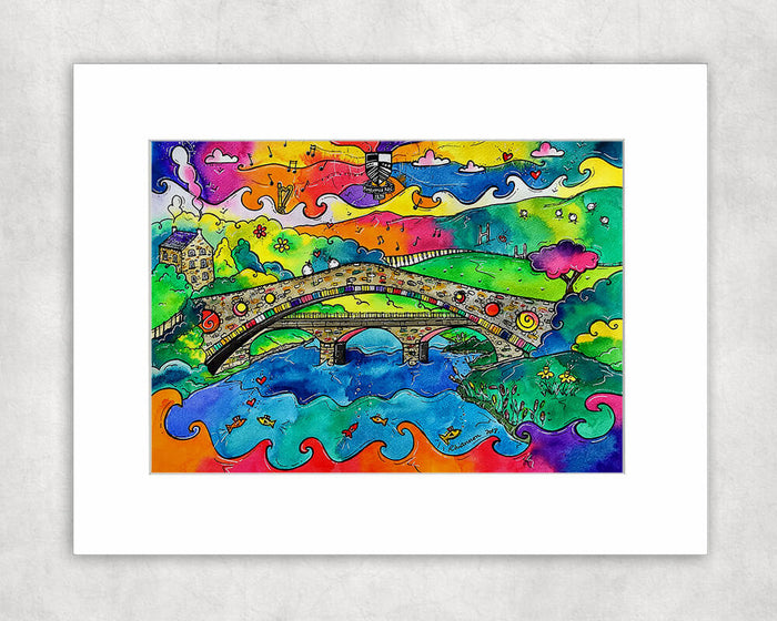 Pontypridd Bridge of Memories Mounted Print