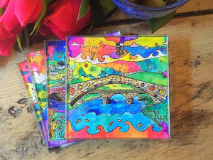 Pontypridd Bridge of Memories Glass Coaster
