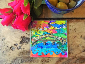 Pontypridd Bridge of Memories Glass Coaster