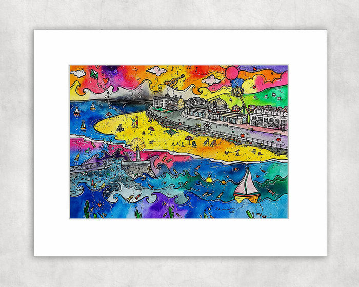 Porthcawl Paradise Mounted Print