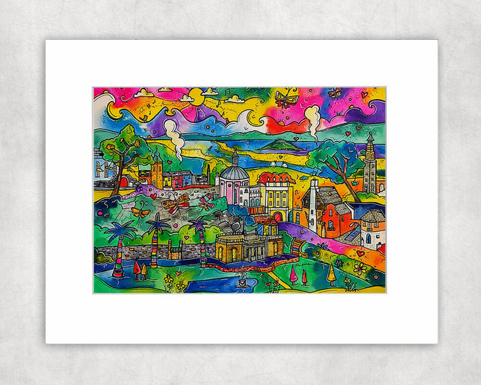 Portmeirion Inspirational Village Mounted Print