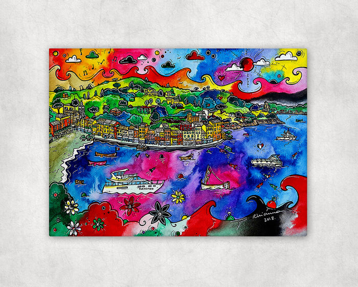 Portofino Paradise Printed Canvas