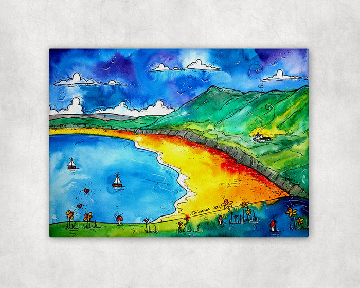 Rhossili Beautiful Bay Printed Canvas