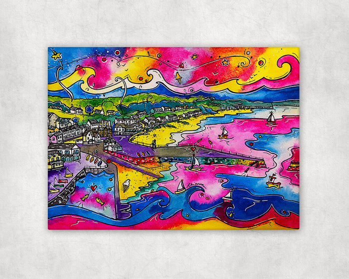 Saundersfoot Dreamy Beach Printed Canvas