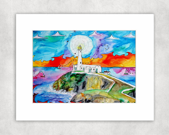 Southstack Beautiful Lighthouse Mounted Print