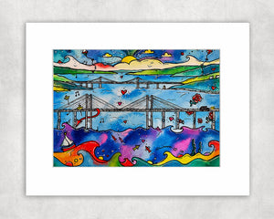 Strong Bridges Mounted Print