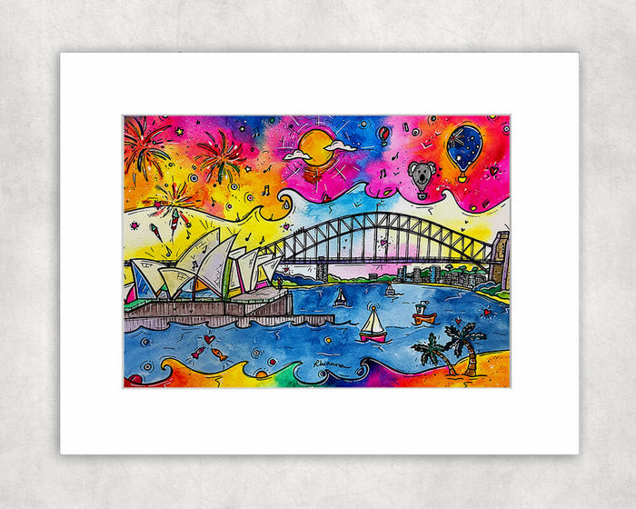 Sydney Celebrations Mounted Print
