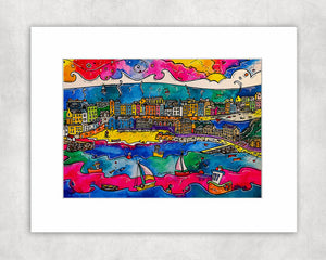 Tenby Colourful Memories Mounted Print