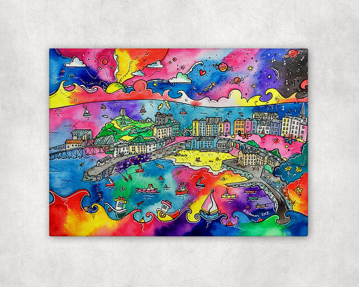Tenby Charming Harbour Sale Printed Canvas