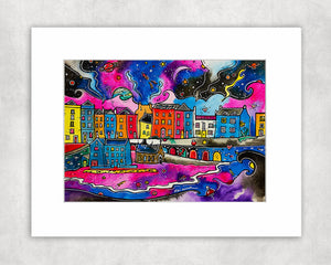 Tenby Midnight Dream Mounted Print