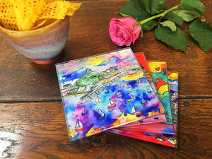 Tenby Purple Paradise Glass Coaster