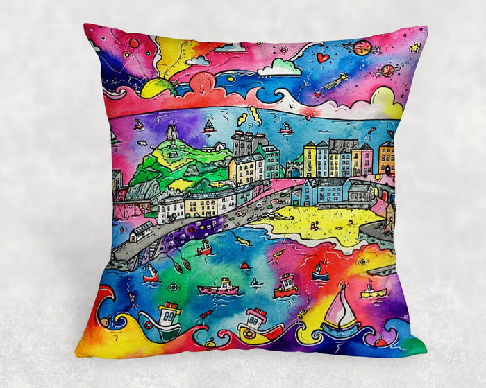 Tenby Charming Harbour Cushion Cover
