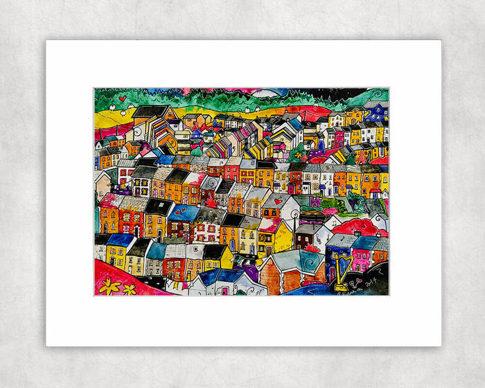 The Valleys Mounted Print
