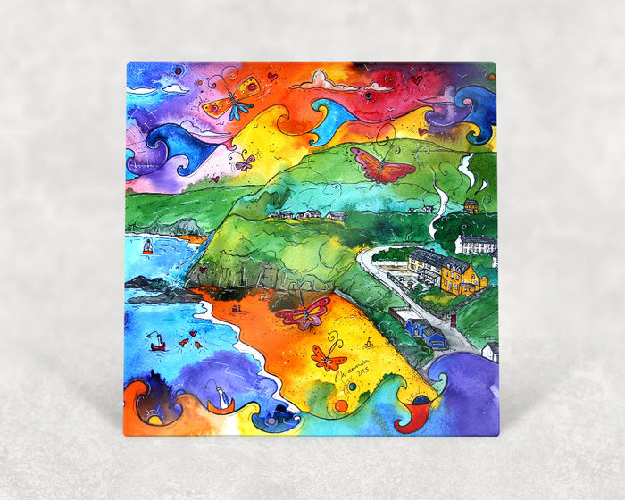 Tresaith Colourful Beach Card