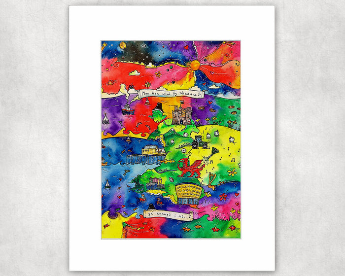 Lively Land of my Fathers Mounted Print