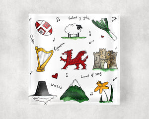 Welsh Treasures Glass Coaster
