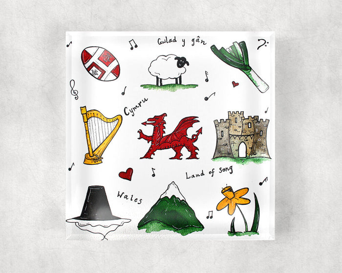 Welsh Treasures Glass Coaster