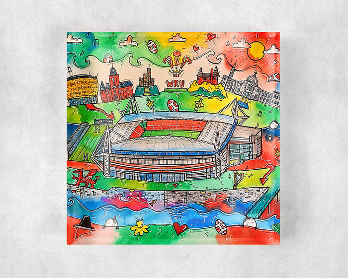 Where Dragons Roar Glass Coaster