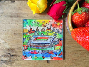 Where Dragons Roar Glass Coaster