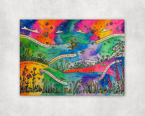 Wild Welsh Flowers Printed Canvas