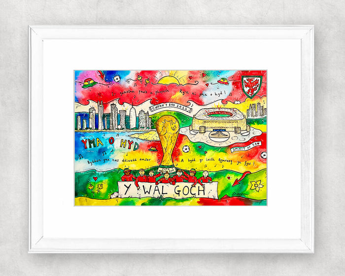 Wales 2022 World Cup Original Watercolour Painting